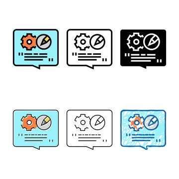 Content create multipack color icon vector Stock Illustration