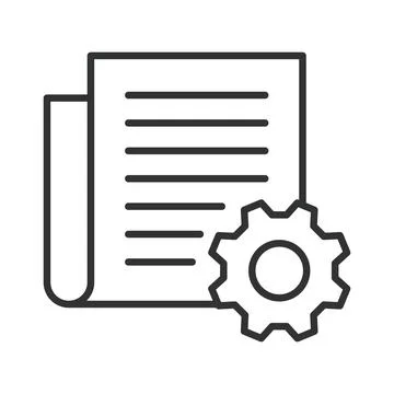 Content creation concept, icon in line design. content creation, document Stock Illustration