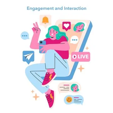 Content creation. Flat Vector Illustration 스톡 일러스트