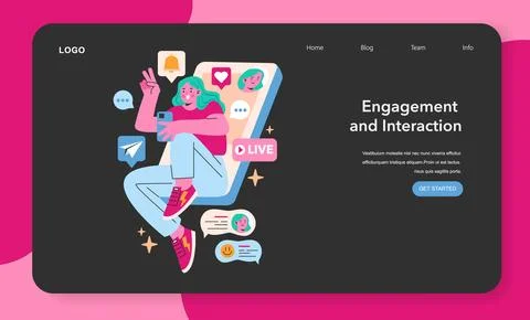 Content creation. Flat Vector Illustration Illustrazione stock