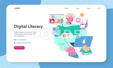 Content creation. Flat Vector Illustration Illustrazione stock