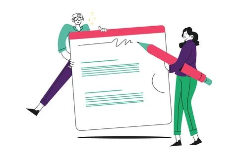 Content Creation Illustration Illustrazione stock