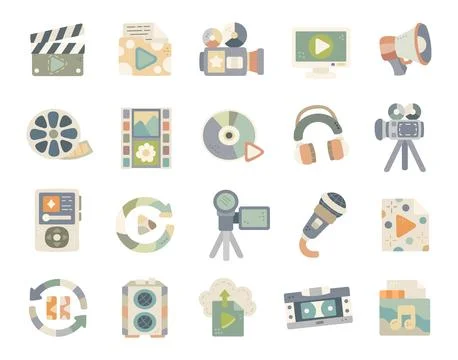 Content creation set in scandinavian style 스톡 일러스트