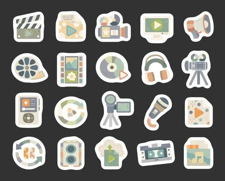 Content creation set in scandinavian style 스톡 일러스트