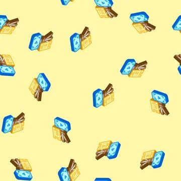 Content creation social media isometric icon seamless pattern Illustrazione stock