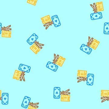 Content creation social media vector seamless pattern Illustrazione stock