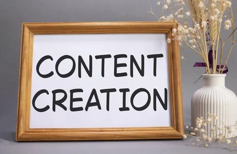 Content creation symbol. Concept words Content creation on beautiful wooden p Stock Photos
