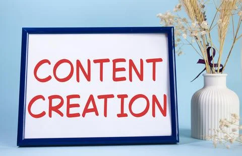 Content creation symbol. Concept words Content creation on beautiful wooden.. Stock Photos