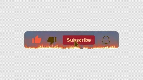 Content creator channel subscribe and notification buttons Stock Footage 242649214