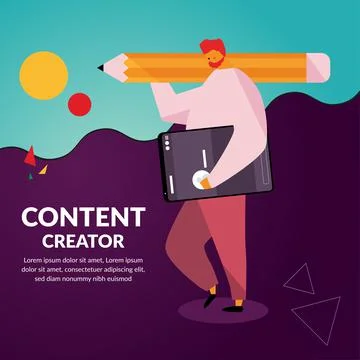 Content Creator eps vector Stockillustratie
