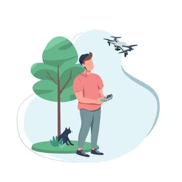 Content creator flat color vector faceless character Stockillustratie