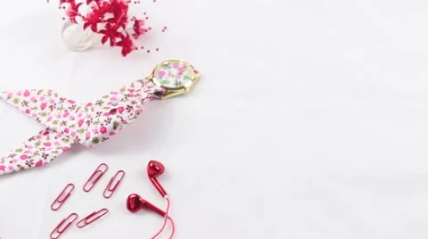 Content Creator Flatlay blogger entrepreneur designer vlogger styled video Stock Footage 68533486