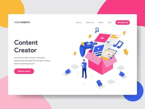 Content Creator Illustration Illustrazione stock