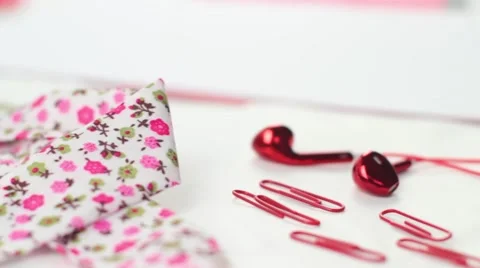 Content creator styled video add yor own content floral watch red flower Stock Footage 68533317