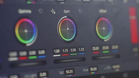 Content Creator Video Editor Editing Footage In Post Production. Color Grading Stock Footage 258014008