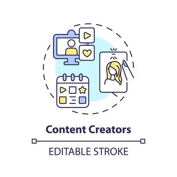 Content creators concept icon Stock-Illustration