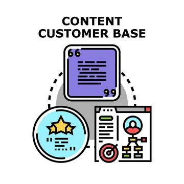 Content customer base creating engagement and loyalty Stock Illustration