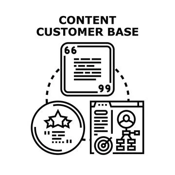 Content customer base creating engagement and loyalty Stock Illustration