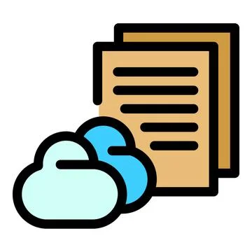 Content data cloud icon vector flat Stock Illustration