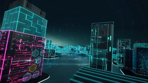 Content with digital technology concept Video stock 96358040