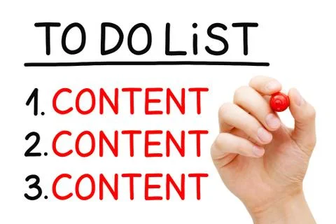 Content To Do List Concept Stockfoto's