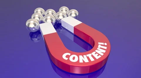 Content Draw Audience Visitors Website Information Magnet Stock Footage 60242670