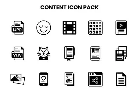 Content DuoTone Design Icons Pack Stockillustratie