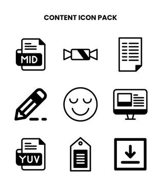 Content DuoTone Icons Pack Stock Illustration