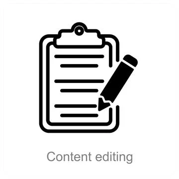 Content editing Illustrazione stock