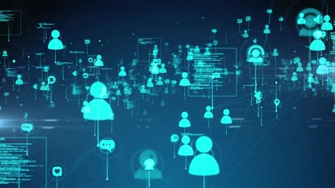 Content engagement social media platforms connected network digital interaction Stockbeeldmateriaal 289711136