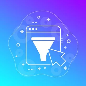 Content filtering vector icon for web Stock Illustration