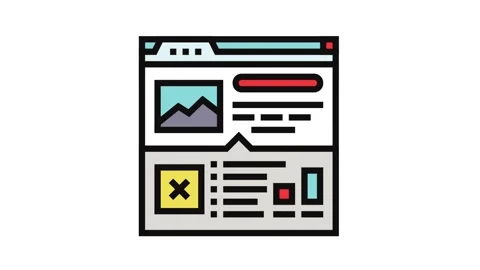 Content gap analysis seo color icon animation 스톡 동영상 326113124