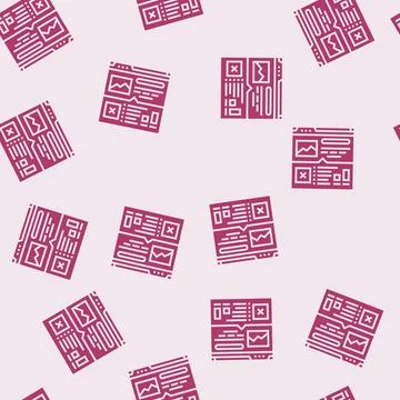 Content gap analysis seo glyph seamless pattern Illustrazione stock