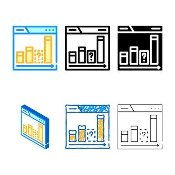 Content gap analysis seo simplified color icon vector Stock Illustration