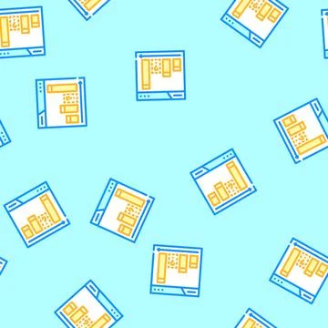 Content gap analysis seo vector seamless pattern Illustrazione stock