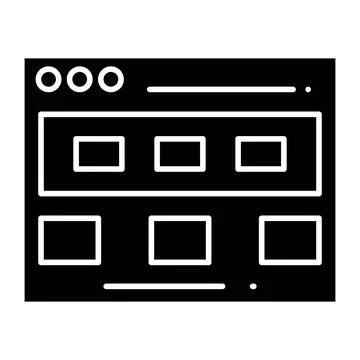 Content Glyph Icon Stock Illustration