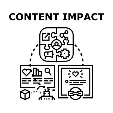Content impact digital marketing development vector illustration Stock Illustration