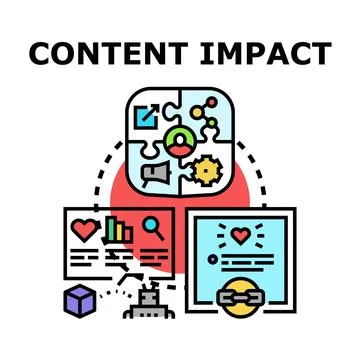 Content impact digital marketing development vector illustration Stock Illustration