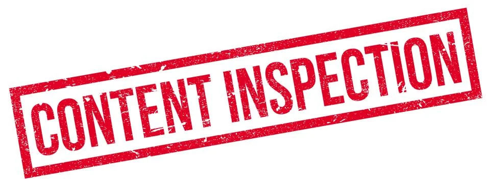 Content Inspection rubber stamp Stock Illustration