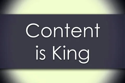 Content is King - business concept with text Illustrazione stock