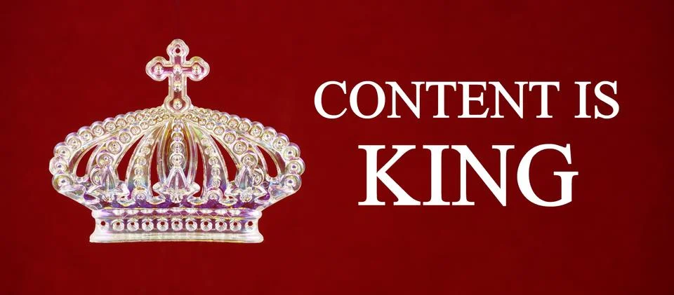 Content is the king. Content is information on the Internet about a site Stock-Fotos