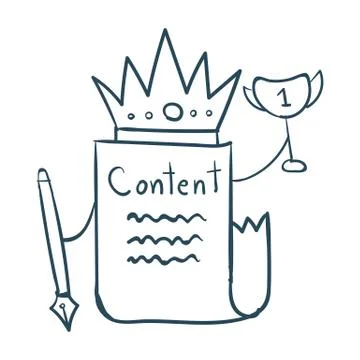 Content is king Illustrazione stock
