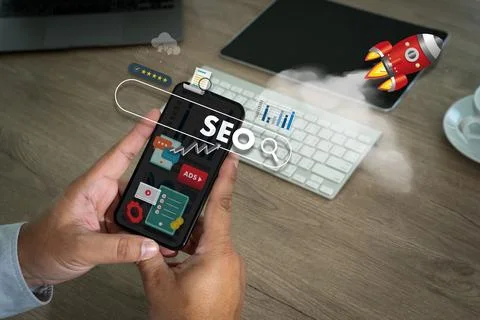 CONTENT IS KING seo search engine optimization SEO, content strategy, and w.. Stock Photos