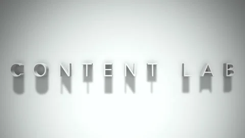Content lab 3D title animation with shadows on a white background Stock Footage 297801545