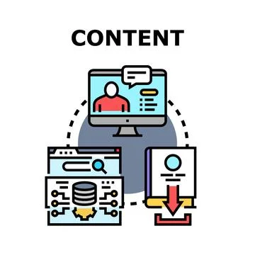 Content lifecycle management and digital information flow Illustrazione stock