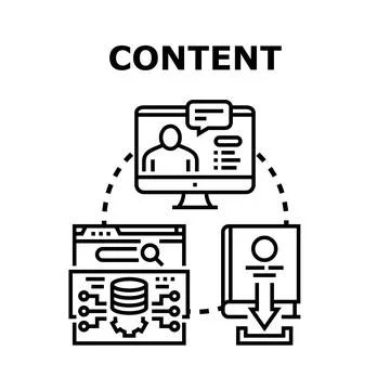 Content lifecycle management and digital information flow Stock Illustration