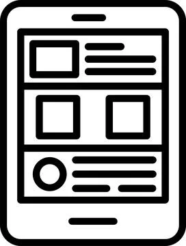 Content Line Icon Design Stock Illustration