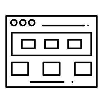 Content Line Icon Stock Illustration