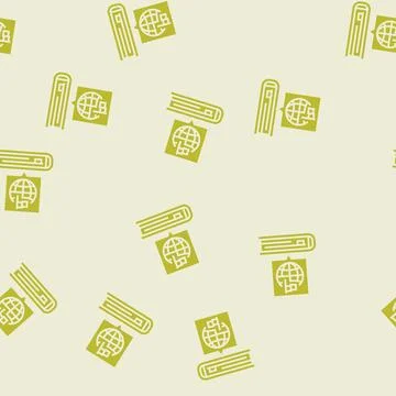 Content localization technical writer glyph seamless pattern Stock Illustration