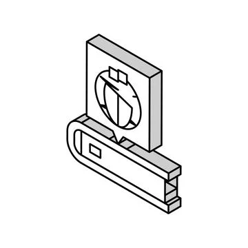 Content localization technical writer isometric icon vector illustration Stock Illustration